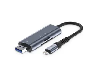 Produktfoto för Tech-Protect UltraBoost SD/micro SD Minneskortläsare med Lightning/USB-A-kontakt