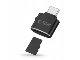 Produktfoto för Tech-Protect Ultraboost Type-C till Kortläsare Micro Sd/Tf - Svart