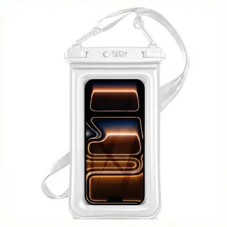 Produktfoto för Tech-Protect Universala Vattentät Mobilfodral UWC7 - Vit