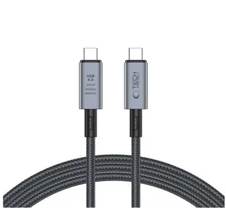 Produktfoto för Tech-Protect USB-C till USB-C PD-kabel 240W 8K@40Gbps 2m - Grå