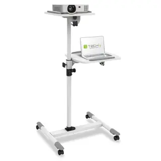 Produktfoto för Techly ICA-TB TPM-6, Multimediaställ på hjul, Vit, Stål, Trä, 10 kg, 360°, -35 - 35°
