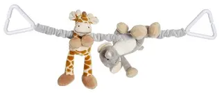 Produktfoto för Teddykompaniet Diinglisar barnvagnshänge, elefant & giraff