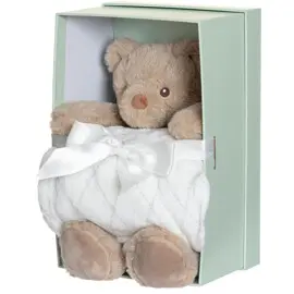 Produktfoto för Teddykompaniet Sven med filt i giftbox