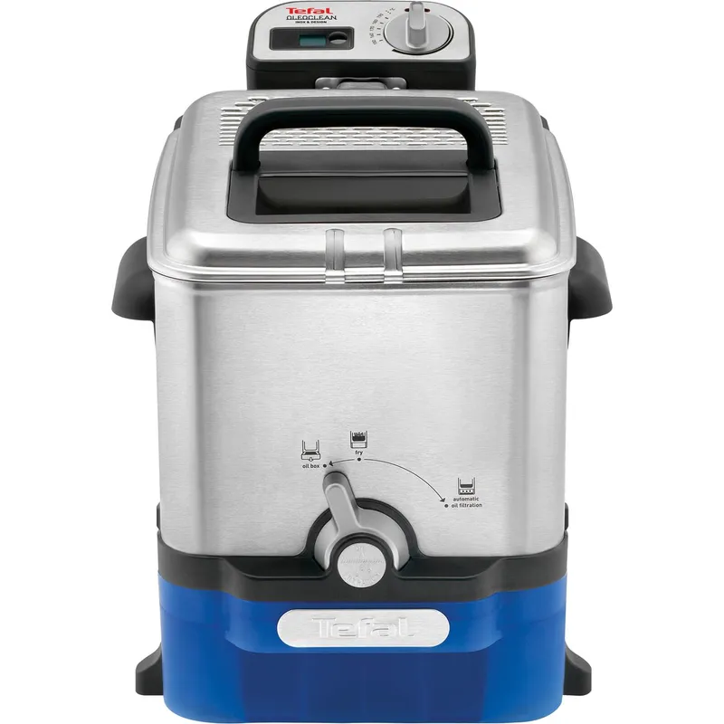 Bild 2 för Tefal FR 8040 - deep fryer - Oleoclean Pro Inox & Design, 3,5 L, 1,2 kg, Black / Stainless Steel, 2300 W, 348 mm