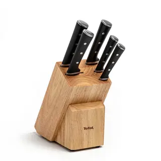 Produktfoto för Tefal ICE FORCE Set Wooden block + 5 knives
