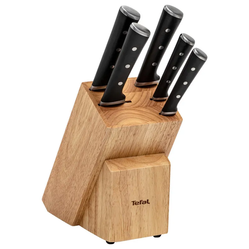 Bild 2 för Tefal ICE FORCE Set Wooden block + 5 knives