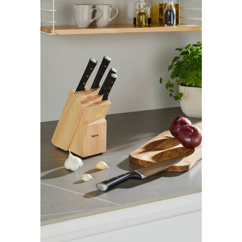 Bild 3 för Tefal ICE FORCE Set Wooden block + 5 knives