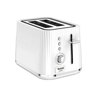 Produktfoto för Tefal Loft TT7611, 2 skivor, Krom, Vit, Knappar, Rotations-