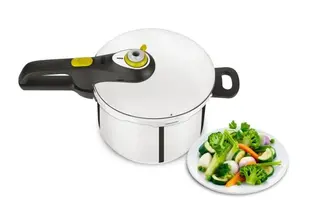 Produktfoto för Tefal Secure 5 Neo Tryckkokare 6 liter med Ångkorg