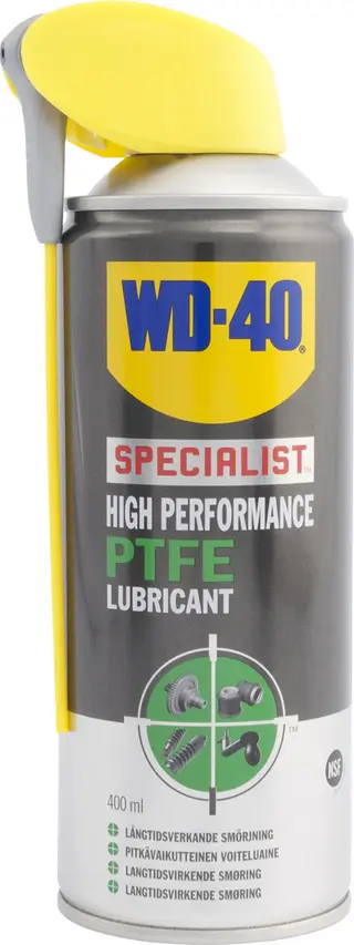 Produktfoto för TEFLONOLJESPRAY WD-40 LUBRICAN SMART STRAW SP 400ML | Beijerbygg Byggmaterial