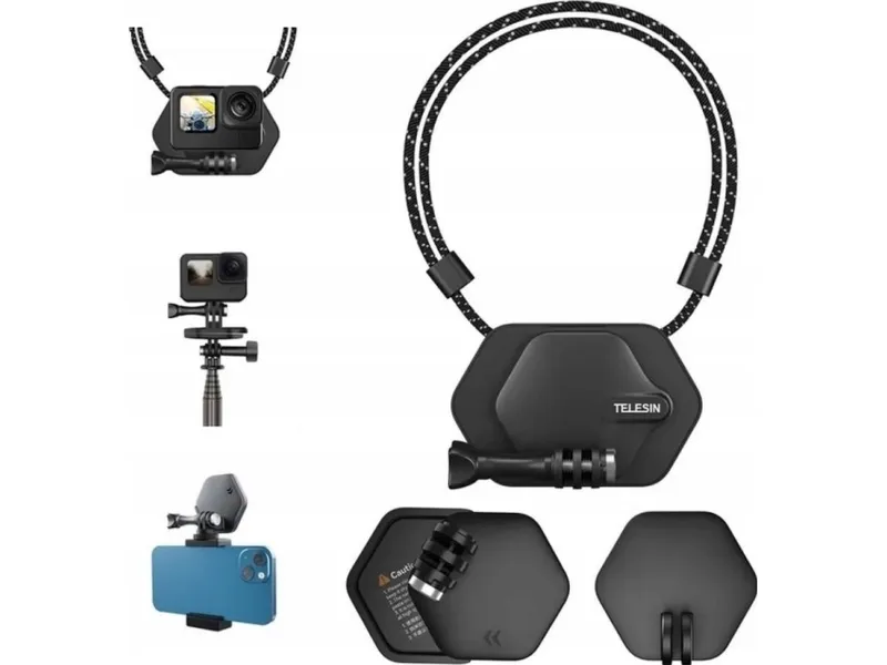 Alternativ bild 0 för TELESIN Magnetic quick mount kit for sports cameras