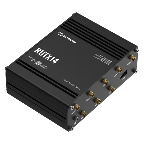 Alternativ bild 0 för Teltonika RUTX14 - - trådlös router - - WWAN 5-portars switch - 1GbE - Wi-Fi 5 - LTE, Bluetooth - Dubbelband - 3G