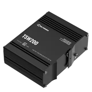 Produktfoto för Teltonika TSW200 - Switch - ej hanterad - 8 x 10/100/1000 (PoE) + 2 x SFP - stationär - PoE (240 W) - Likström