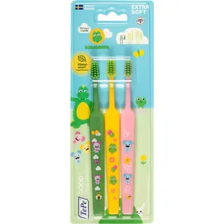 Produktfoto för TePe Mini Bolibompa Extra Soft Tandborste 3-pack