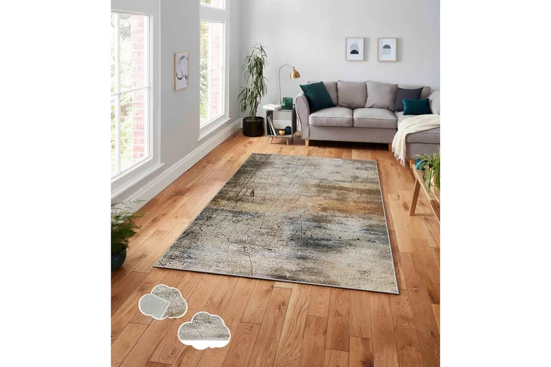 Bild 2 för TEPPI ASR matta, m m&ouml;nster, rektangul&auml;r - flerf&auml;rgad polyester (140x220)