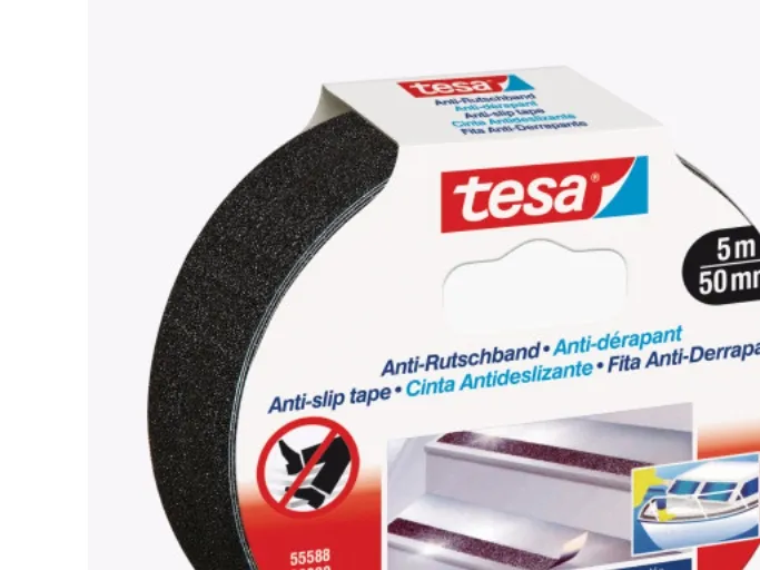 Alternativ bild 0 för TESA 55588, Halkskyddsremsa för badrum, Vuxna, Svart, 50 mm
