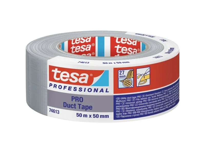 Alternativ bild 0 för tesa Duct Tape PRO 74613 74613-00003-00 Reparaturbånd Grå (L x B) 50 m x 50 mm 1 stk