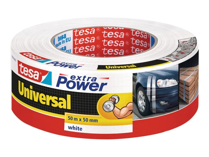 Alternativ bild 0 för Tesa extra Power Universal - Vävtejp - 48 mm x 50 m - vit
