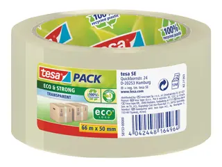 Produktfoto för tesa® Packtejp Eco & Strong 50mmx66m klar