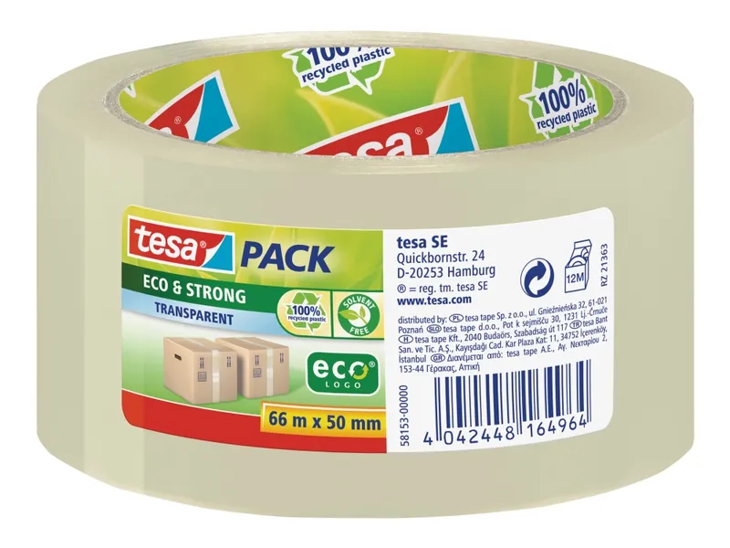 Alternativ bild 0 för tesa® Packtejp Eco & Strong 50mmx66m klar