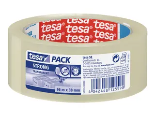 Produktfoto för tesa® Packtejp Strong 38mmx66m klar
