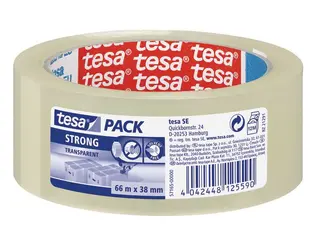 Produktfoto för tesa® Packtejp Strong 38mmx66m klar