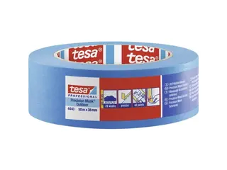 Produktfoto för tesa PRECISION OUTDOOR 04440-00003-00 Crepebånd tesa® Professional Blå (L x B) 50 m x 38 mm 1 stk