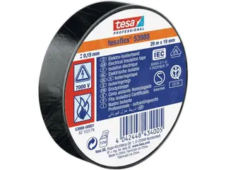 Produktfoto för tesa Tesa 53988-00001-00 Isoleringsbånd tesa® Professional Sort (L x B) 20 m x 19 mm 1 stk