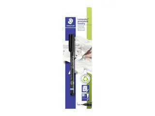 Produktfoto för Textilpennor Lumocolor 319 F 0,6mm svarta permanenta pennor