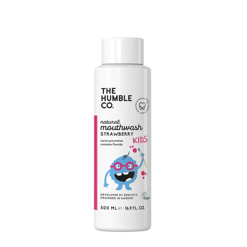Bild 2 för The Humble Co. Anticavity Mouthwash Strawberry 500 ml