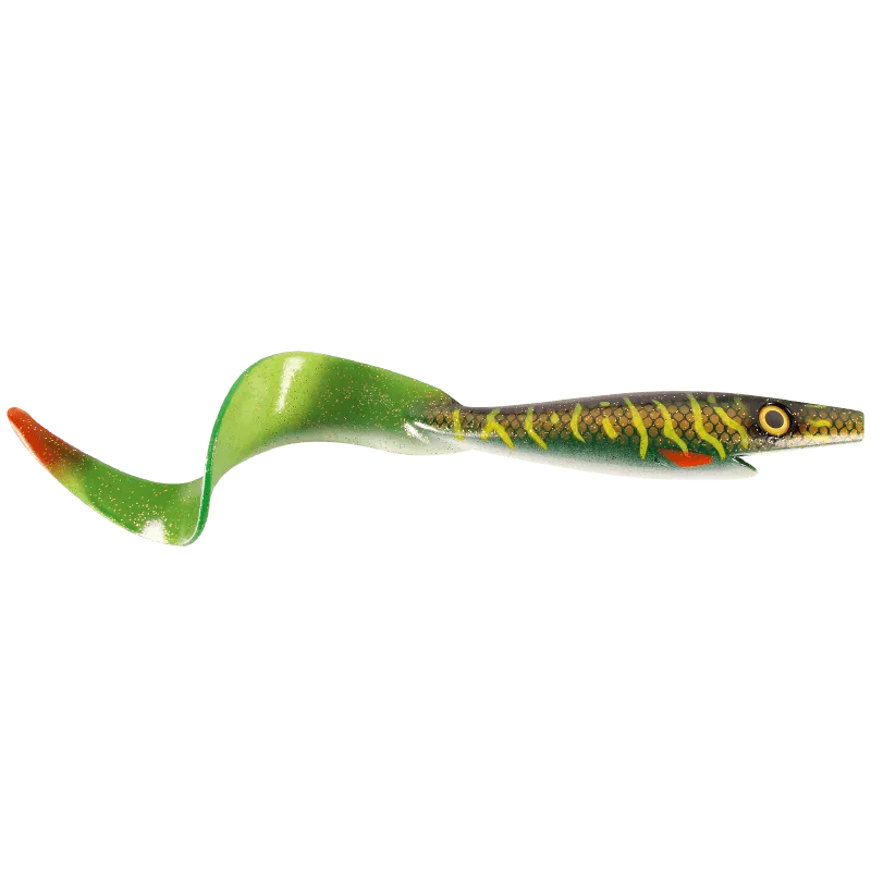 Bild 1 för The Pig Tail Jr 23 cm 2 st/pkt Green Motoroil Pike UV