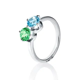 Produktfoto för The Sea & I Ring Silver Green Sapphire/Topaz 15.00