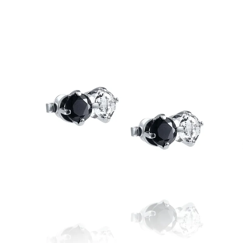 Alternativ bild 0 för The Storm & I Örhänge Silver Crystal Quartz/Onyx