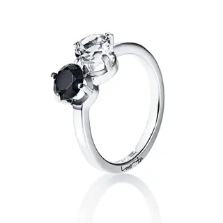 Produktfoto för The Storm & I Ring Silver Crystal Quartz/Onyx 15.00