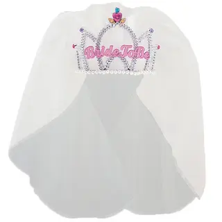 Produktfoto för Tiara med slöja för möhippa