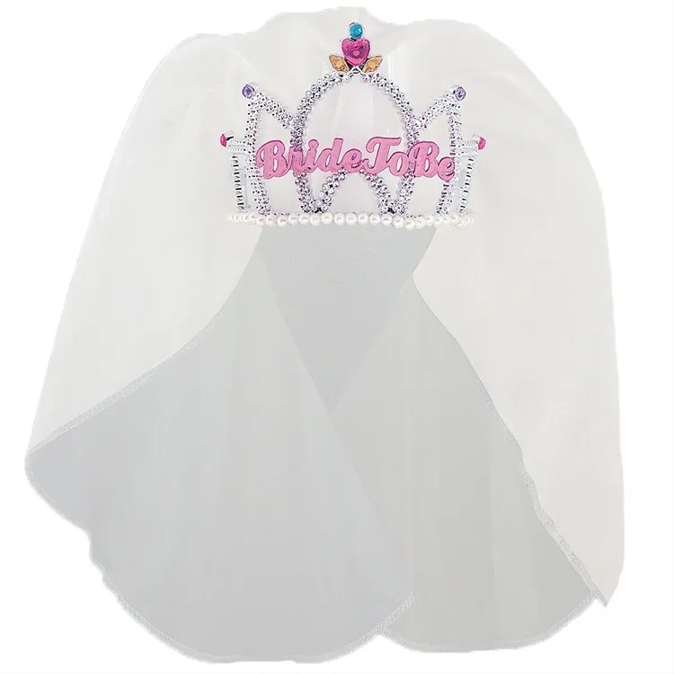 Alternativ bild 0 för Tiara med slöja för möhippa