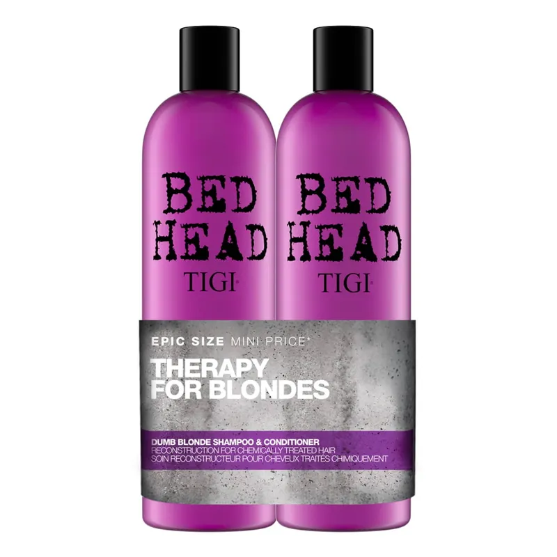 Bild 2 för Tigi Bed Head Dumb Blonde Shampoo & Conditioner 2x750ml