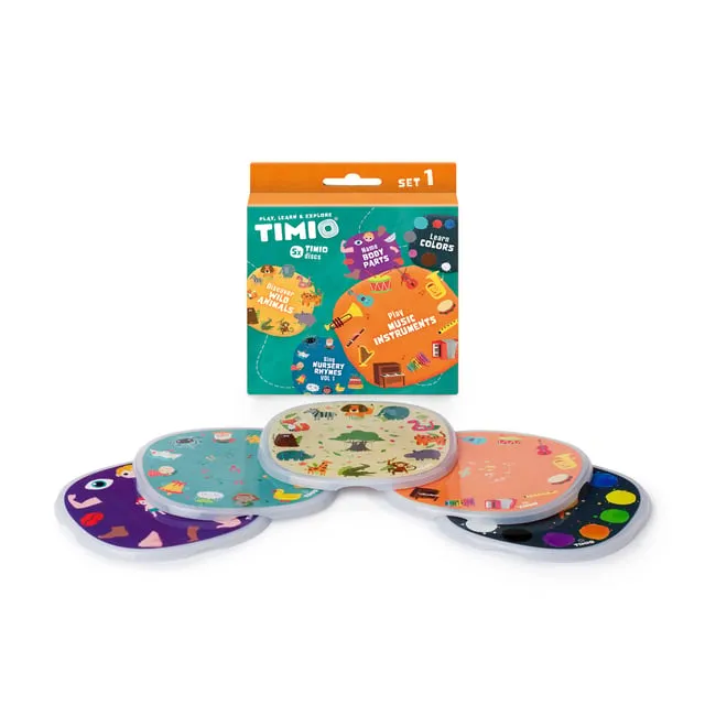 Alternativ bild 0 för TIMIO Disc Set 1 - Wild Animals Nursery Rhymes Colours Musical and Body Parts