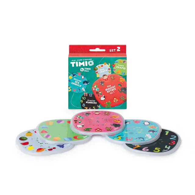 Alternativ bild 0 för TIMIO Disc Set 2 - Numbers Nursery Rhymes Sea Animals Shapes and Fruits