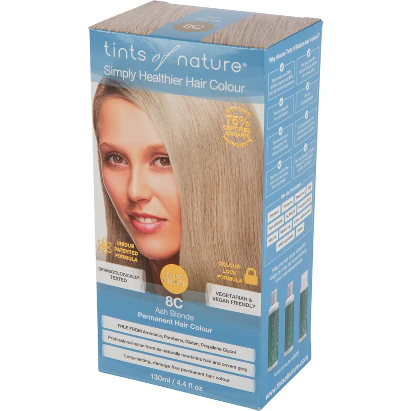 Bild 2 för Tints of Nature Permanent Hair Colour Ash Blonde 8C