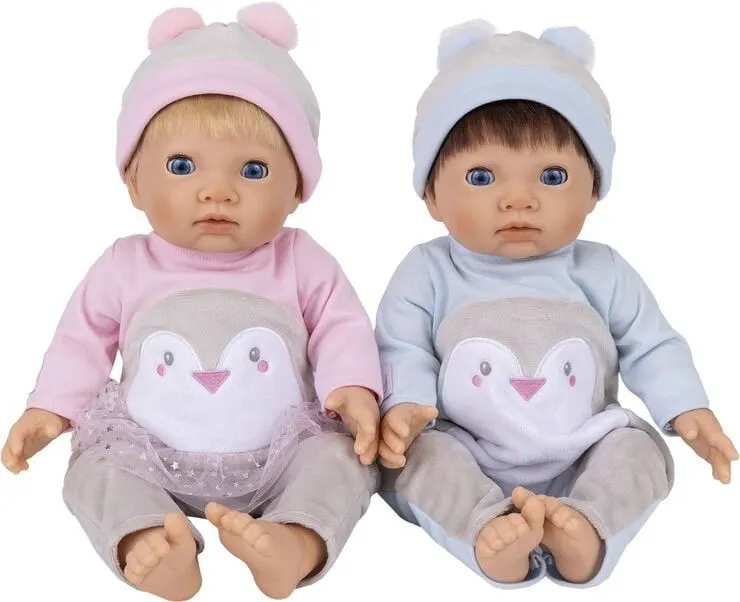 Alternativ bild 0 för Tiny Treasures TINY TREASURES, Baby Penguin Twin Doll Set