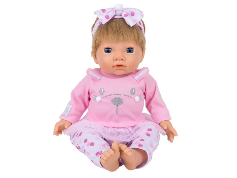 Alternativ bild 0 för Tiny Treasures TINY TREASURES, Pink Bunny Baby, Blonde Hair Doll