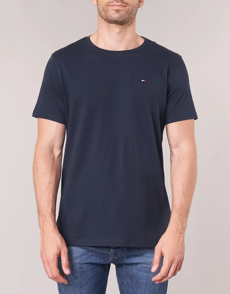 Bild 5 för Tommy Hilfiger Cotton Icon Crew Neck SS Marin ekologisk bomull Small Herr