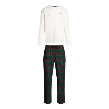 Alternativ bild 0 för Tommy Hilfiger Long Sleeve Waffle Flannel PJ Set Flerfärgad X-Large Herr