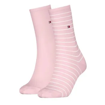 Alternativ bild 0 för Tommy Hilfiger Strumpor 2P Classic Small Stripe Socks Ljusrosa Strl 39/42 Dam