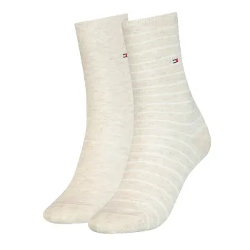 Alternativ bild 0 för Tommy Hilfiger Strumpor 2P Classic Small Stripe Socks Vanilj Strl 35/38 Dam