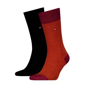 Alternativ bild 0 för Tommy Hilfiger Strumpor 2P Men Birdeye Sock Svart/Röd Strl 43/46 Herr