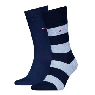 Produktfoto för Tommy Hilfiger Strumpor 2P Men Rugby Sock Blå/Ljusblå Strl 43/46 Herr