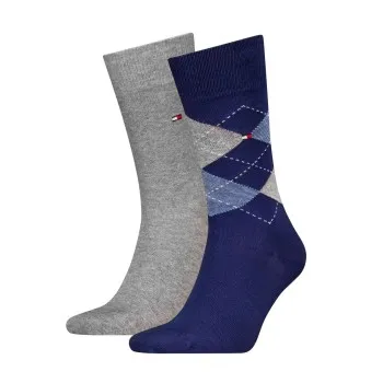 Alternativ bild 0 för Tommy Hilfiger Strumpor 2P Men Sock Check Blå/Grå Strl 39/42 Herr