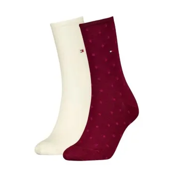 Alternativ bild 0 för Tommy Hilfiger Strumpor 2P Women Dot Sock Vit/Röd Strl 35/38 Dam